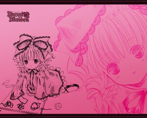 Rating: Safe Score: 0 Tags: 1girl blush bow dress frills front_ponytail full_body hinaichigo image kagiyama_hina letterboxed looking_at_viewer monochrome pink_theme smile solo standing User: admin