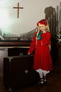 Rating: Safe Score: 0 Tags: 1girl black_footwear blonde_hair dress full_body gun long_hair long_sleeves mary_janes photo red_dress rifle shinku shoes solo standing weapon white_legwear User: admin