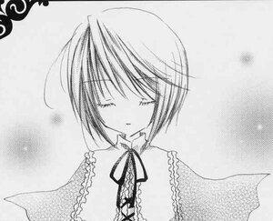 Rating: Safe Score: 0 Tags: 1girl closed_eyes eyebrows_visible_through_hair greyscale halftone halftone_background image monochrome ribbon short_hair solo souseiseki User: admin