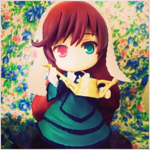 Rating: Safe Score: 0 Tags: 1girl blue_flower brown_hair daisy doll dress field flower flower_field heterochromia holding hydrangea long_hair long_sleeves looking_at_viewer photo red_eyes smile solo suiseiseki yellow_flower yellow_rose User: admin