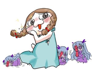 Rating: Safe Score: 0 Tags: 4girls 5girls barasuishou braid brown_hair glasses hair_ribbon image multiple_girls purple_eyes ribbon solo twin_braids twintails User: admin