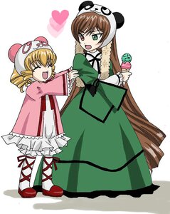 Rating: Safe Score: 0 Tags: 2girls auto_tagged blonde_hair bonnet brown_hair closed_eyes dress drill_hair food full_body green_dress green_eyes hat heart heterochromia hina_ichigo hinaichigo image long_hair long_sleeves multiple_girls open_mouth pair red_eyes shoes short_hair smile standing suiseiseki twin_drills very_long_hair User: admin