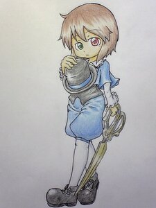 Rating: Safe Score: 0 Tags: 1girl full_body green_eyes hat hat_removed headwear_removed heterochromia holding holding_clothes holding_hat image komeiji_koishi long_sleeves red_eyes short_hair solo souseiseki tatara_kogasa traditional_media User: admin