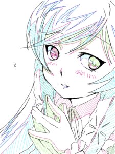 Rating: Safe Score: 0 Tags: 1girl bangs eyebrows_visible_through_hair face image looking_at_viewer parted_lips short_hair simple_background solo suiseiseki white_background User: admin