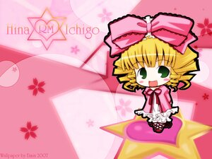 Rating: Safe Score: 0 Tags: 1girl :d blonde_hair blush bow character_name chibi dress green_eyes hair_bow hina_ichigo hinaichigo image long_sleeves looking_at_viewer open_mouth pink_background pink_bow pink_dress short_hair smile solo User: admin