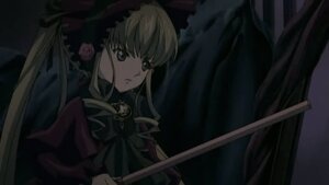Rating: Safe Score: 0 Tags: 1girl blonde_hair bonnet dress expressionless flower image long_hair long_sleeves looking_afar looking_at_viewer rose shinku solo User: admin