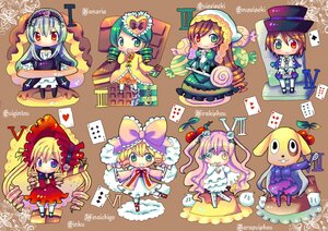 Rating: Safe Score: 0 Tags: 6+girls ? auto_tagged blonde_hair blue_eyes bonnet bow brown_hair card chibi dress drill_hair eighth_note eyepatch flower frills green_hair hat heterochromia hina_ichigo image kanaria long_hair multiple multiple_girls musical_note pink_bow pink_hair playing_card red_eyes rose shinku short_hair souseiseki suigintou suiseiseki tagme top_hat twin_drills twintails very_long_hair yellow_eyes User: admin