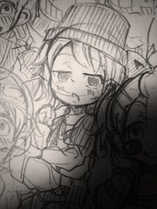 Rating: Safe Score: 0 Tags: 1girl greyscale image long_hair long_sleeves looking_at_viewer monochrome ribbon school_uniform skirt smile solo souseiseki traditional_media User: admin