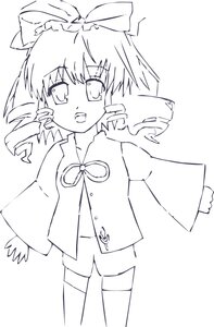 Rating: Safe Score: 0 Tags: 1girl bow crying drill_hair greyscale hair_bow hinaichigo image long_sleeves monochrome solo tears thighhighs twin_drills User: admin