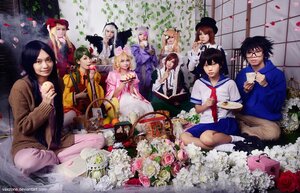 Rating: Safe Score: 0 Tags: 6+girls 91076 black_hair blonde_hair brown_hair everyone flower glasses hat kneeling long_hair multiple_boys multiple_cosplay multiple_girls petals red_flower red_rose rose school_uniform serafuku short_hair sitting skirt tagme white_rose User: admin