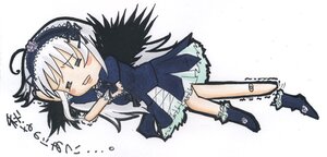 Rating: Safe Score: 0 Tags: 1girl =_= black_wings chibi closed_eyes dress frills full_body image long_hair long_sleeves lying ribbon solo suigintou wings User: admin