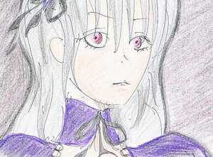 Rating: Safe Score: 0 Tags: 1girl choker closed_mouth hair_ribbon image long_hair looking_at_viewer ribbon solo suigintou traditional_media User: admin