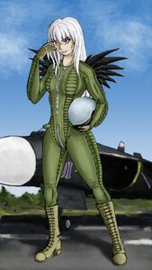 Rating: Safe Score: 0 Tags: 1girl boots headwear_removed helmet_removed holding_helmet image long_hair purple_eyes silver_hair smile solo suigintou white_hair User: admin