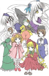 Rating: Safe Score: 0 Tags: 6+girls barasuishou black_wings blonde_hair blue_dress blue_eyes bow brown_hair dress frills full_body green_dress hat heterochromia hina_ichigo image instrument kanaria kinagi_yuu long_hair long_sleeves looking_at_viewer multiple multiple_girls partially_colored photoshop_(medium) pink_bow red_dress red_eyes rozen_maiden shinku short_hair siblings silver_hair simple_background sisters souseiseki suigintou suiseiseki tagme twins very_long_hair violin white_background wings User: admin