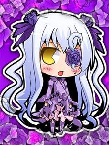 Rating: Safe Score: 0 Tags: 1girl barasuishou blush chibi dress flower frills full_body image long_hair long_sleeves open_mouth purple_background purple_dress purple_flower purple_rose rose silver_hair solo standing very_long_hair yellow_eyes User: admin
