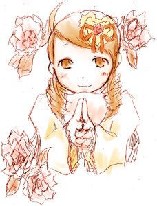 Rating: Safe Score: 0 Tags: 1girl blush drill_hair flower fur_collar fur_trim hair_ornament hat image kanaria long_sleeves red_flower red_rose rose smile solo upper_body white_background User: admin