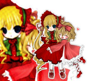 Rating: Safe Score: 0 Tags: 2girls ^_^ blonde_hair blue_eyes bow closed_eyes dress heart hinaichigo image long_hair long_sleeves multiple_girls open_mouth pair pink_bow red_dress shinku smile twintails very_long_hair white_legwear zoom_layer User: admin