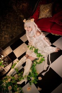 Rating: Safe Score: 0 Tags: 1girl argyle argyle_background argyle_legwear board_game boots checkered checkered_background checkered_floor chess_piece dress flower hair_ornament kirakishou long_hair perspective pink_rose plant rose sitting solo thighhighs thorns tile_floor tiles vines white_dress white_flower white_hair white_rose yellow_eyes yellow_flower yellow_rose User: admin