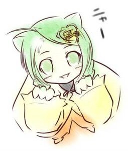 Rating: Safe Score: 0 Tags: 1girl :d animal_ears blush dress fox_tail green_eyes green_hair image kanaria long_hair open_mouth simple_background smile solo tail white_background white_dress User: admin