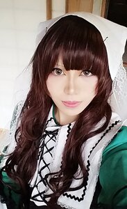 Rating: Safe Score: 0 Tags: 1girl bangs blunt_bangs brown_hair closed_mouth dress lips long_hair looking_at_viewer makeup smile solo suiseiseki upper_body User: admin