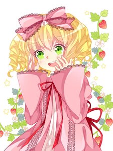 Rating: Safe Score: 0 Tags: 1girl apple blonde_hair bow cherry dress food food_print fruit grapes green_eyes hair_bow hina_ichigo hinaichigo holding_fruit image object_namesake open_mouth pink_bow ribbon short_hair smile solo star_(symbol) strawberry strawberry_hair_ornament strawberry_print tomato User: admin