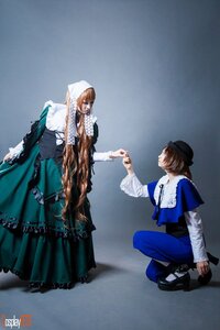 Rating: Safe Score: 0 Tags: 1boy 1girl blue_dress brown_hair dress hat kneeling long_sleeves multiple_cosplay shoes siblings squatting tagme User: admin