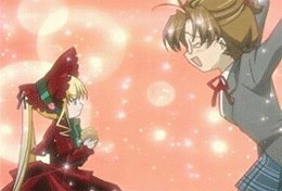 Rating: Safe Score: 0 Tags: 1girl brown_hair christmas close-up image long_hair motion_blur ribbon shinku solo User: admin