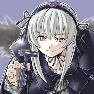 Rating: Safe Score: 0 Tags: 1girl artist_request black_ribbon dress flower frills gothic_lolita hairband image lolita_fashion lolita_hairband long_hair long_sleeves looking_at_viewer pink_eyes pun raised_eyebrow razor ribbon rose rozen_maiden silver_hair smile smirk solo suigintou wings User: admin