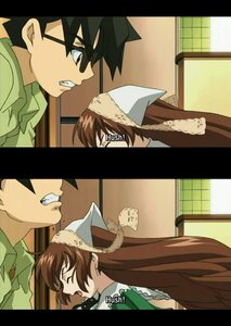Rating: Safe Score: 0 Tags: 1girl angry animal_ears black_hair brown_hair cat_hat clenched_teeth closed_eyes glasses grin head_scarf image long_hair profile smile solo suiseiseki teeth towel towel_on_head very_long_hair User: admin