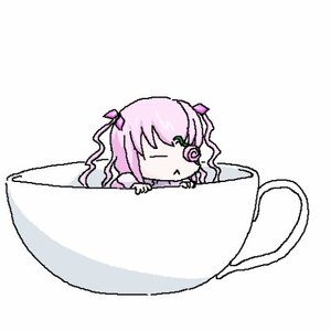 Rating: Safe Score: 0 Tags: 1girl barasuishou blush chibi hair_ribbon image in_container long_hair pink_hair ribbon simple_background solo two_side_up white_background User: admin