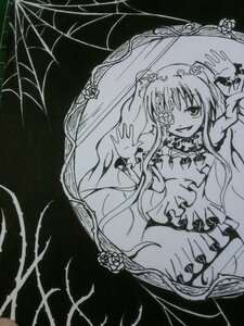 Rating: Safe Score: 0 Tags: 1girl dress flower frills image kirakishou long_hair looking_at_viewer monochrome rose smile solo thorns very_long_hair vines User: admin