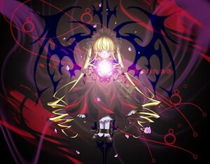 Rating: Safe Score: 0 Tags: 1girl blonde_hair dress flower image long_hair petals shinku solo wings User: admin