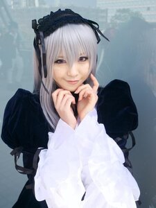 Rating: Safe Score: 0 Tags: 1girl closed_mouth dress frills hairband juliet_sleeves lips long_hair long_sleeves looking_at_viewer puffy_sleeves realistic silver_hair solo suigintou User: admin