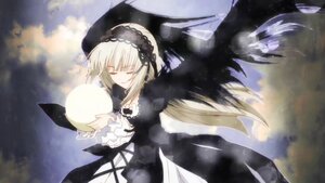 Rating: Safe Score: 0 Tags: 1girl bangs black_dress black_ribbon black_wings closed_eyes cloud dress floating_hair flower frilled_sleeves frills hairband image long_hair long_sleeves ribbon rose silver_hair sky solo suigintou very_long_hair wings User: admin