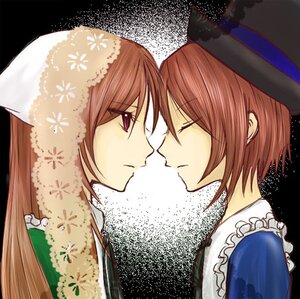 Rating: Safe Score: 0 Tags: 2girls brown_hair closed_eyes frills hat head_scarf image incest multiple_girls pair siblings sisters souseiseki suiseiseki twins User: admin