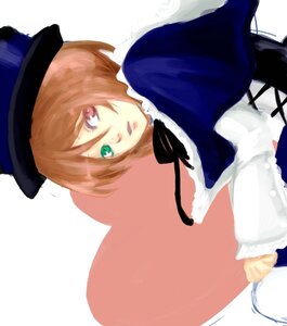 Rating: Safe Score: 0 Tags: 1girl black_ribbon blue_dress brown_hair dress frills green_eyes hat heterochromia image long_sleeves looking_at_viewer red_eyes short_hair simple_background solo souseiseki upper_body User: admin