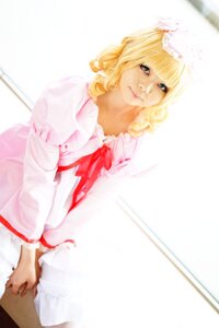 Rating: Safe Score: 0 Tags: 1girl bangs blonde_hair blue_eyes blurry curly_hair depth_of_field dress hinaichigo indoors lips long_sleeves looking_at_viewer photo ribbon smile solo striped wavy_hair User: admin