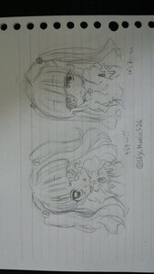 Rating: Safe Score: 0 Tags: 1girl barasuishou blush greyscale hair_bobbles hair_ornament image kirakishou monochrome pair traditional_media twintails User: admin