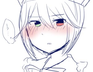 Rating: Safe Score: 0 Tags: ... 1girl animal_ears bangs blush eyebrows_visible_through_hair fox_ears green_eyes hair_between_eyes image monochrome nose_blush parted_lips shirakami_fubuki simple_background solo souseiseki spoken_ellipsis spot_color sweat virtual_youtuber white_background User: admin
