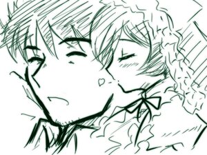 Rating: Safe Score: 0 Tags: blush closed_eyes image monochrome multiple_girls sakurada_jun short_hair sketch solo suiseiseki User: admin