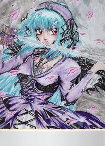 Rating: Safe Score: 0 Tags: 1girl blue_hair choker dress image lips long_hair marker_(medium) petals rose_petals solo suigintou traditional_media watercolor_(medium) User: admin