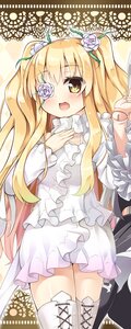 Rating: Safe Score: 0 Tags: 1girl blonde_hair blush boots cross-laced_footwear dress eyepatch flower frills image kirakishou long_hair long_sleeves open_mouth rose solo thigh_boots thighhighs two_side_up white_dress white_rose yellow_eyes User: admin