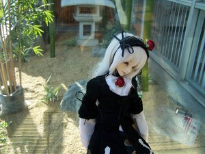 Rating: Safe Score: 0 Tags: 1girl 3d black_dress building city doll dress flower gothic_lolita solo suigintou white_hair User: admin