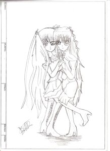 Rating: Safe Score: 0 Tags: 2girls akemi_homura akuma_homura barasuishou boots bow dress elbow_gloves gloves greyscale high_heels holding_hands image kaname_madoka kirakishou long_hair magical_girl monochrome multiple_girls pair thigh_boots thighhighs ultimate_madoka yuri User: admin