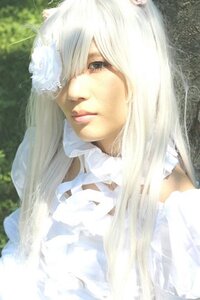 Rating: Safe Score: 0 Tags: 1girl closed_mouth flower hair_ornament kirakishou lips long_hair nose solo vertical_stripes User: admin