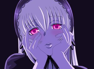 Rating: Safe Score: 0 Tags: 1girl bad_id bad_pixiv_id black_background blush eyebrows_visible_through_hair gothic_lolita hairband hands_on_own_cheeks hands_on_own_face image lolita_fashion long_hair looking_at_viewer lunatic_(phantasy) parody parted_lips photoshop_(medium) purple_eyes rozen_maiden silver_hair simple_background solo suigintou yandere yandere_trance User: admin
