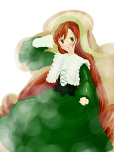 Rating: Safe Score: 0 Tags: 1girl blush brown_hair dress frills green_dress green_eyes hat heterochromia image long_hair long_sleeves looking_at_viewer red_eyes solo standing suiseiseki vertical_stripes very_long_hair User: admin