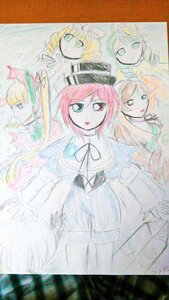Rating: Safe Score: 0 Tags: alice_margatroid blonde_hair dress hat heterochromia image long_hair long_sleeves multiple multiple_girls red_eyes ribbon short_hair souseiseki tagme traditional_media watercolor_(medium) wings User: admin