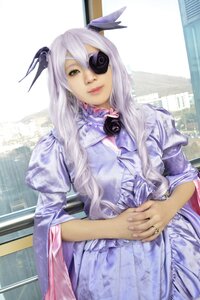 Rating: Safe Score: 0 Tags: 1girl auto_tagged barasuishou building dress eyepatch jewelry lips lipstick long_hair makeup ring solo white_hair User: admin