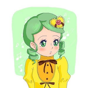 Rating: Safe Score: 0 Tags: 1girl :o blush drill_hair flower green_background green_eyes green_hair image kanaria looking_at_viewer ribbon solo upper_body User: admin